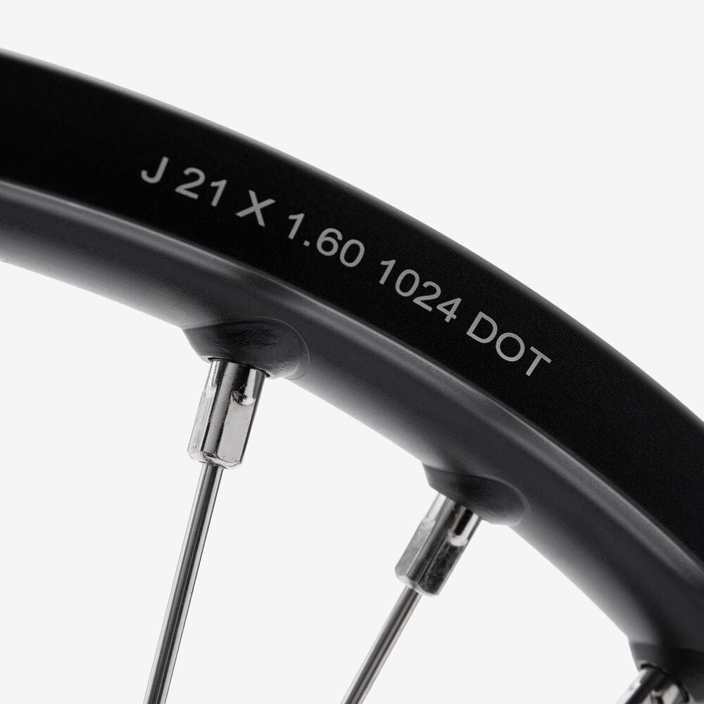 Full-E Charged Front and Rear Wheel Set 21inch x 1.6 and 18inch x 2.15 for SRUB Silver Spokes