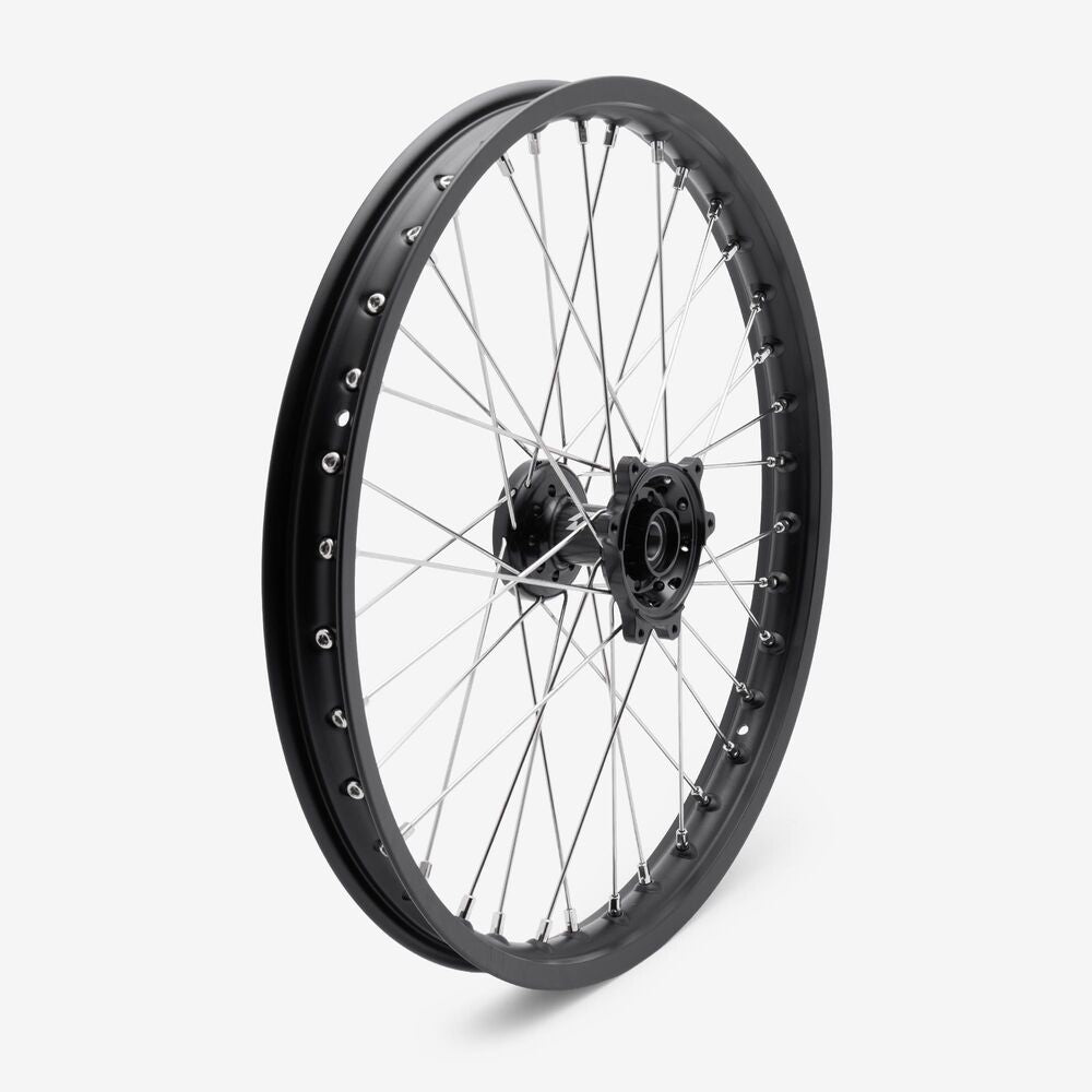 Full-E Charged Front and Rear Wheel Set 21inch x 1.6 and 18inch x 2.15 for SRUB Silver Spokes