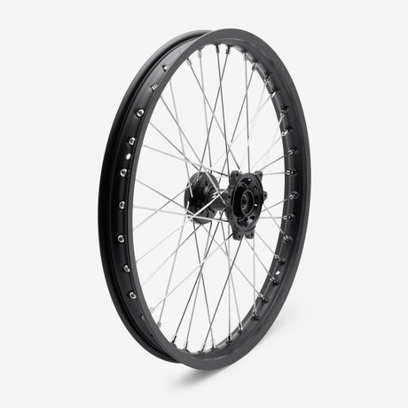 Full-E Charged Front and Rear Wheel Set 21inch x 1.6 and 18inch x 2.15 for SRUB Silver Spokes