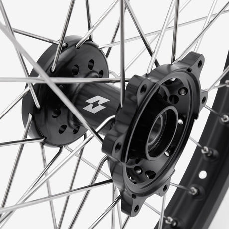 Full-E Charged Front and Rear Wheel Set 21inch x 1.6 and 18inch x 2.15 for SRUB Silver Spokes