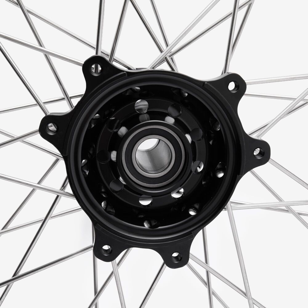 Full-E Charged Front and Rear Wheel Set 21inch x 1.6 and 18inch x 2.15 for SRUB Silver Spokes