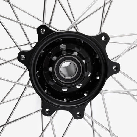 Full-E Charged Front and Rear Wheel Set 21inch x 1.6 and 18inch x 2.15 for SRUB Silver Spokes