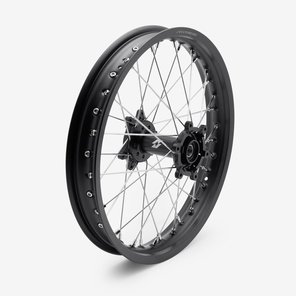 Full-E Charged Front and Rear Wheel Set 21inch x 1.6 and 18inch x 2.15 for SRUB Silver Spokes